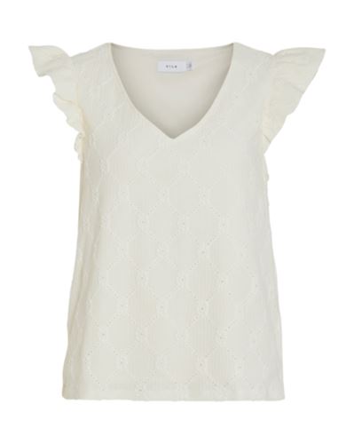 Toppar - Videlea v-neck cap sleeve top – Eggnog